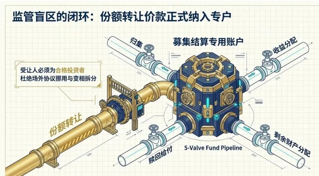 监管盲区的闭环:份额转让价款正式纳入专户